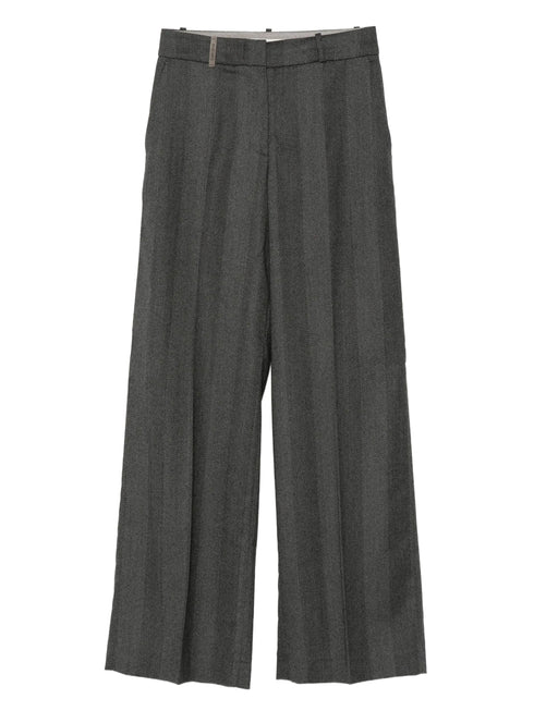 PESERICO SIGN HERRINGBONE TROUSERS